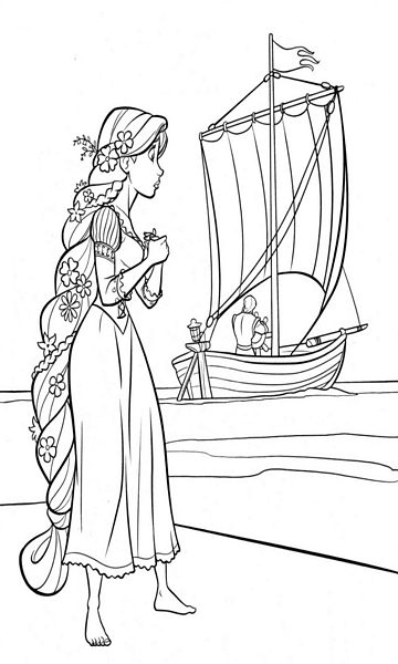 kolorowanka Zaplątani do wydruku malowanka coloring page Tangled Roszpunka Disney z bajki dla dzieci nr 25